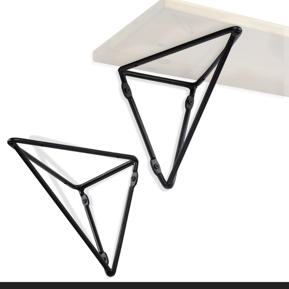 NEW Display Shelves Floating Wall Shelving w Metal Brackets Natural Wood Color - Picture 17 of 17